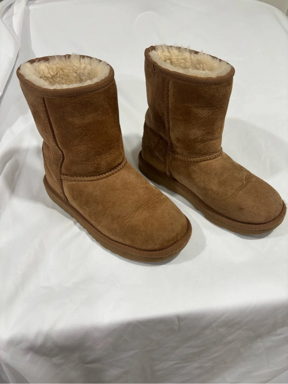 UGG Chestnut Suede Shearling Short Boot